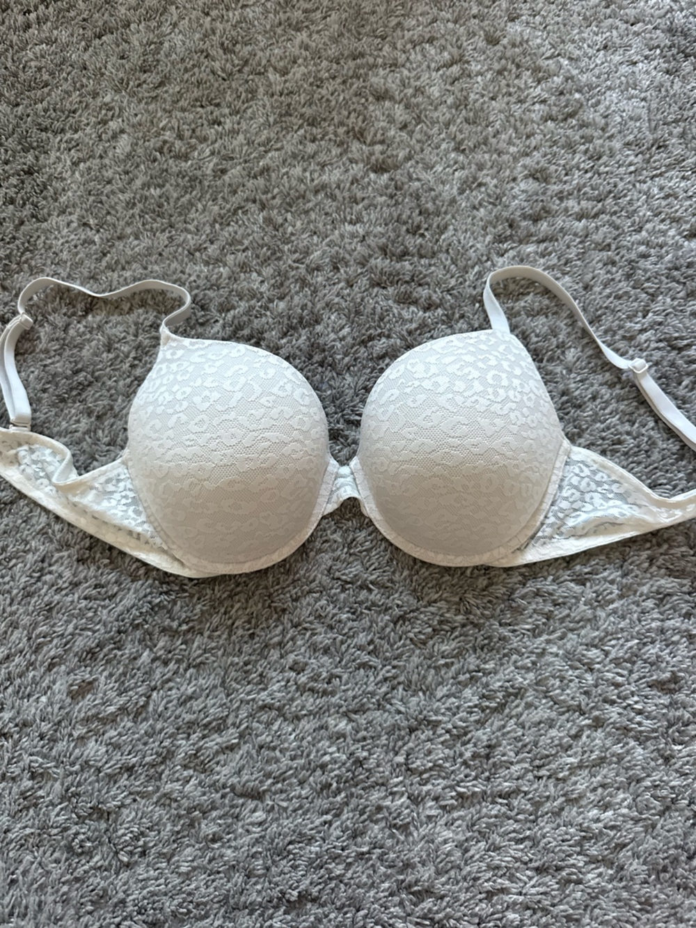 White Lace Push Up Bra - Women Intimates